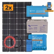 Zestaw solarny 300W z regulatorem MPPT. Akumulator 110Ah. Przetwornica napięcia 230V/300W