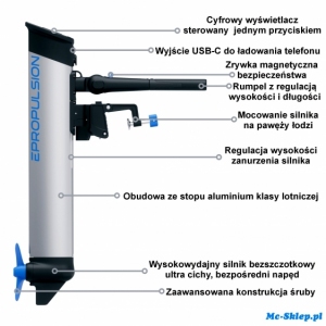 Silnik elektryczny ePropulsion eLite 45 lb 500 W